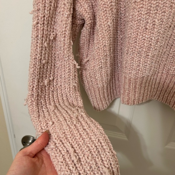 Forever 21 Blush Pink Cropped Knit Sweater - Picture 6 of 7